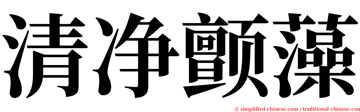 清净颤藻 serif font