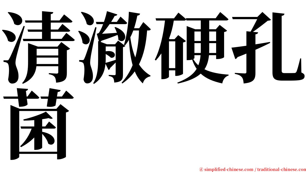 清澈硬孔菌 serif font