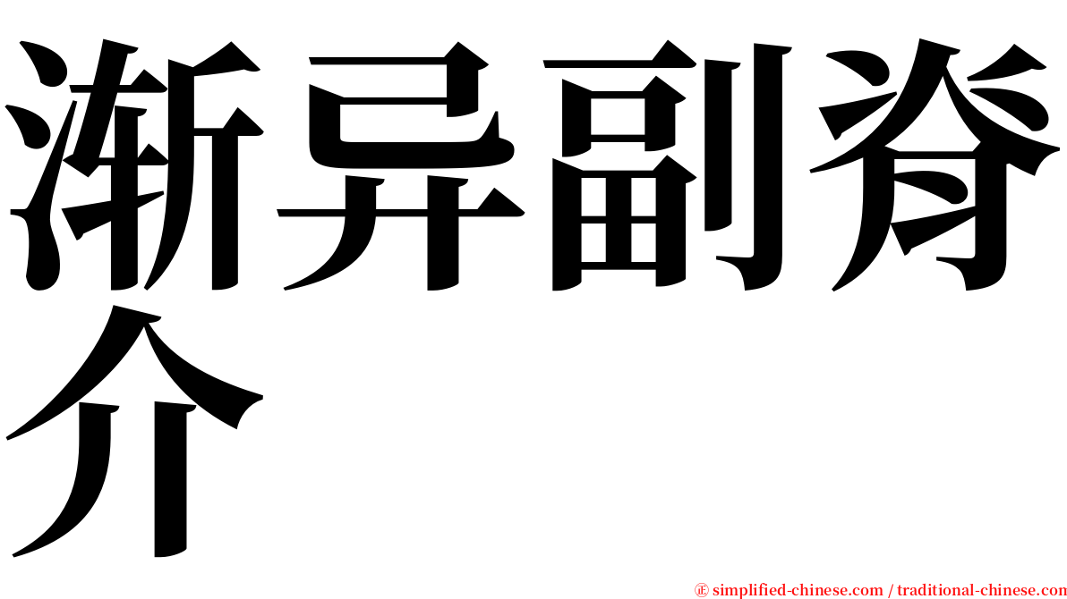 渐异副脊介 serif font