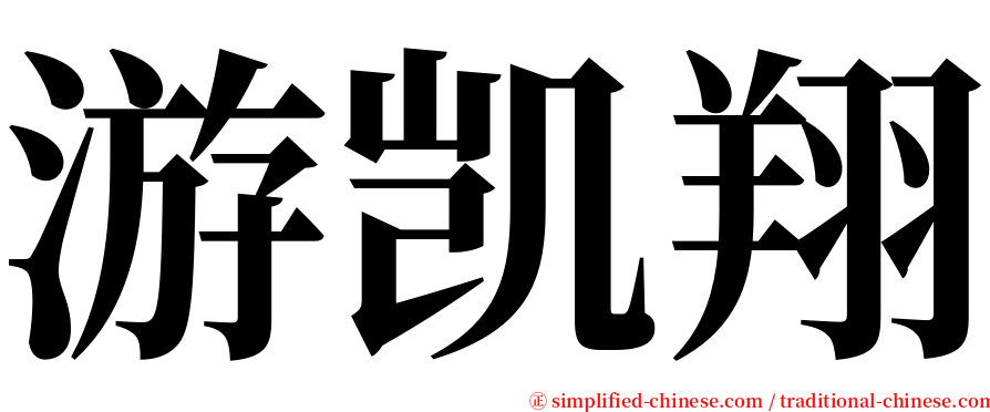 游凯翔 serif font