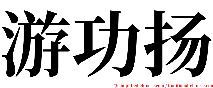 游功扬 serif font