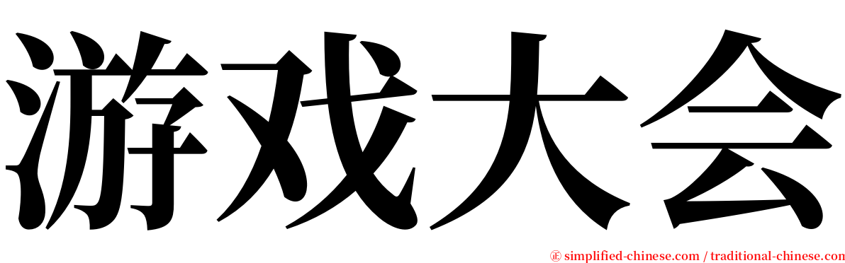 游戏大会 serif font