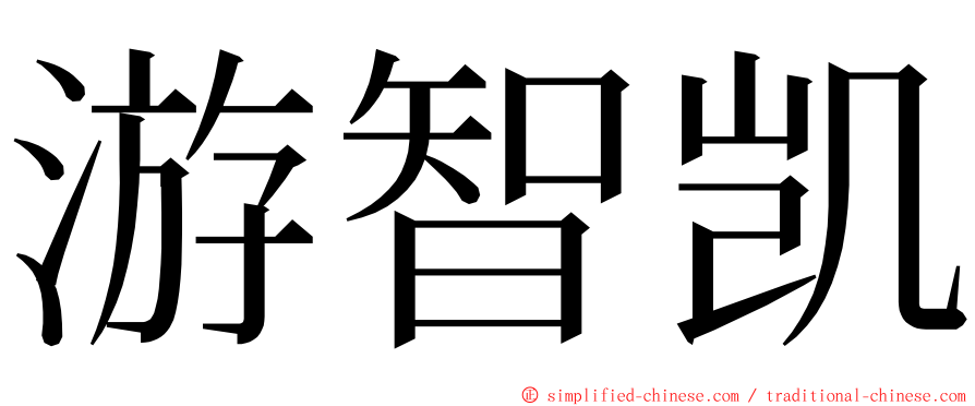 游智凯 ming font