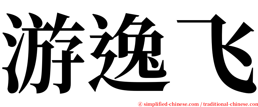 游逸飞 serif font