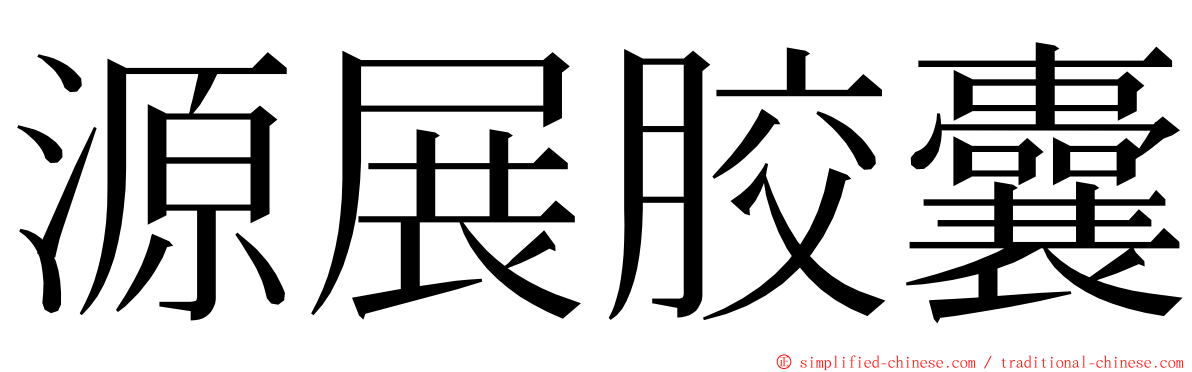 源展胶囊 ming font