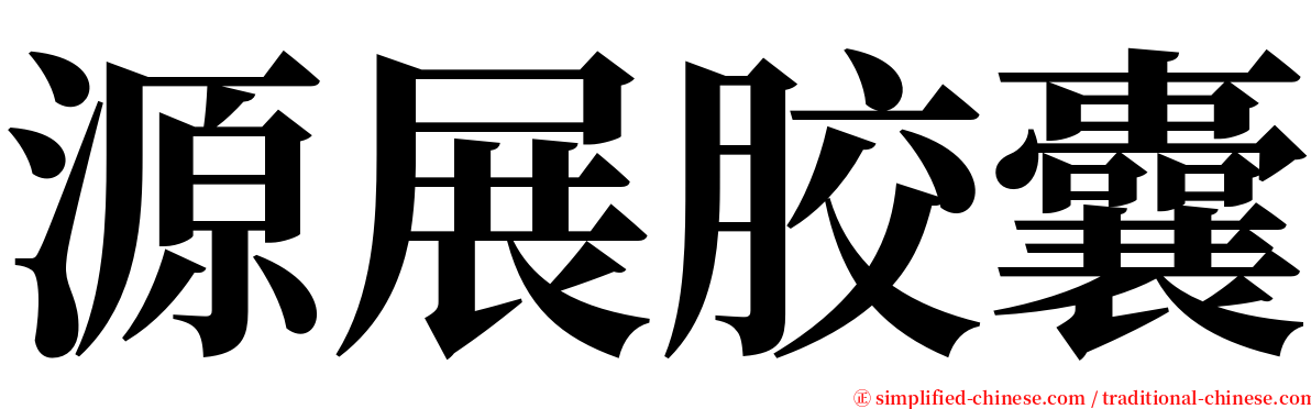 源展胶囊 serif font