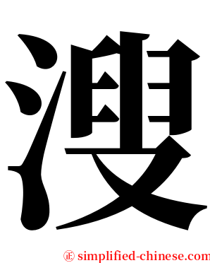 溲 serif font