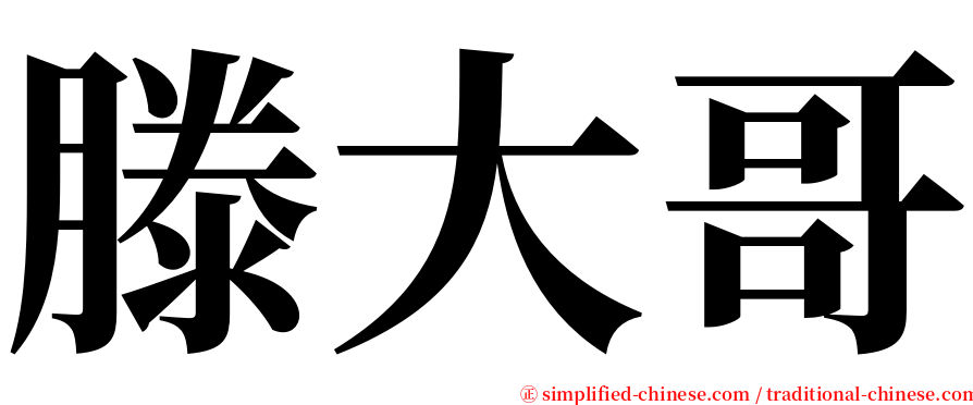 滕大哥 serif font