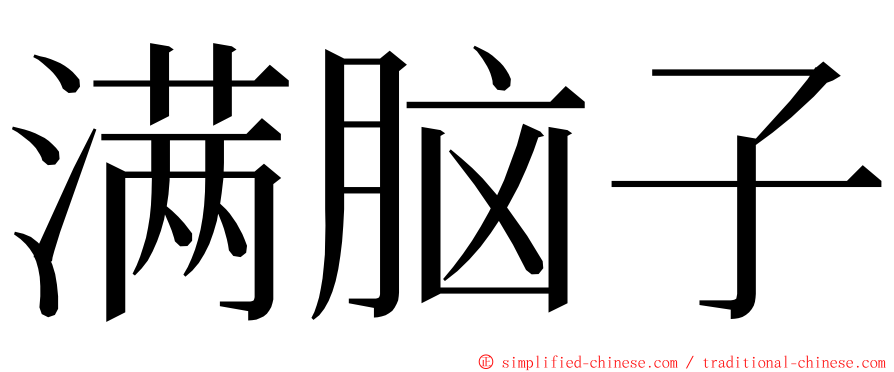 满脑子 ming font