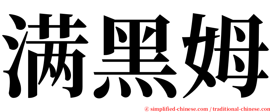 满黑姆 serif font