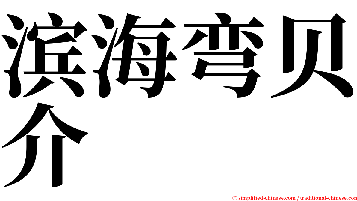 滨海弯贝介 serif font