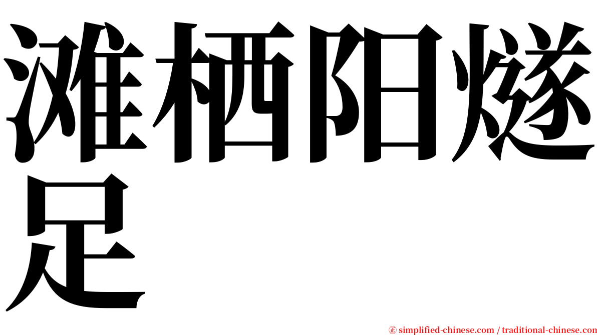 滩栖阳燧足 serif font