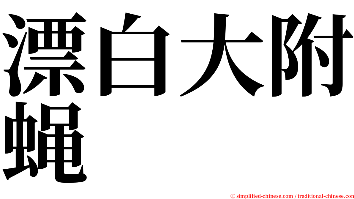 漂白大附蝇 serif font