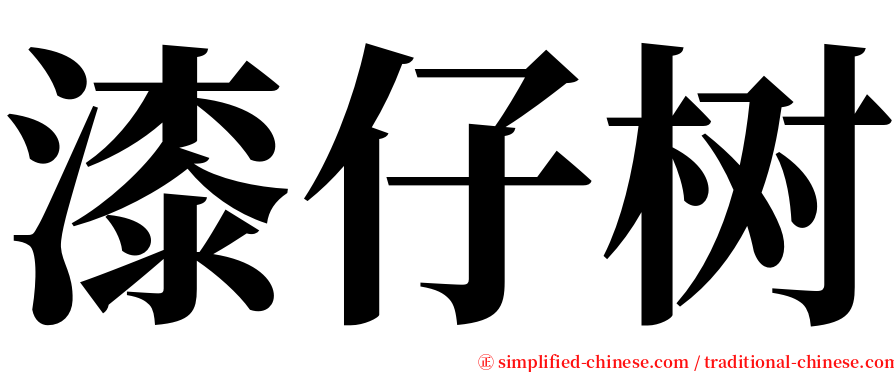 漆仔树 serif font