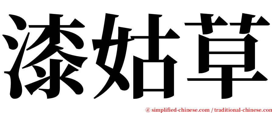 漆姑草 serif font