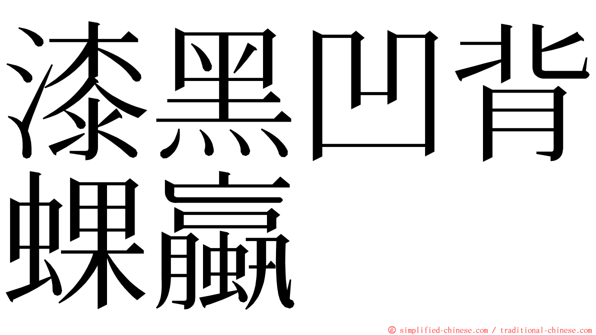 漆黑凹背蜾蠃 ming font