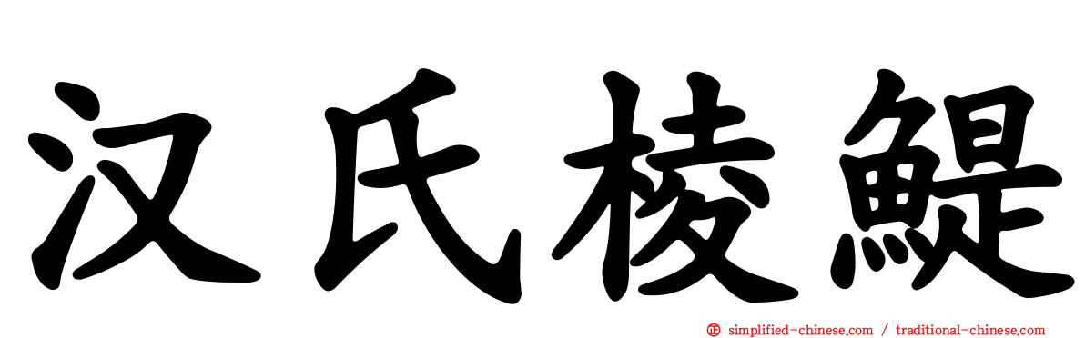 汉氏棱鳀