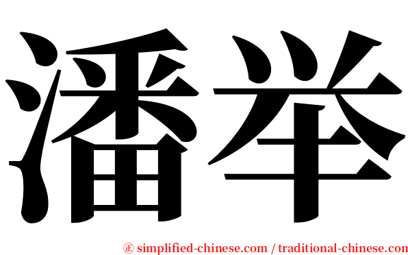 潘举 serif font