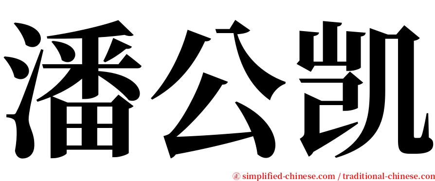 潘公凯 serif font