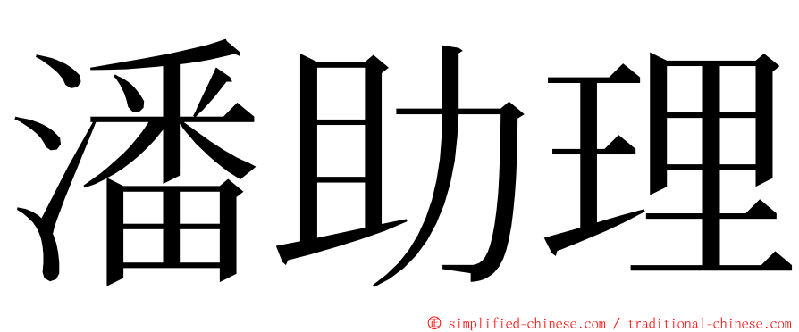 潘助理 ming font