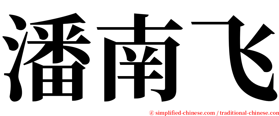 潘南飞 serif font