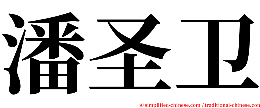 潘圣卫 serif font