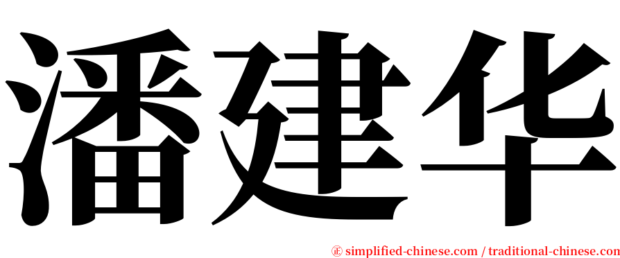 潘建华 serif font