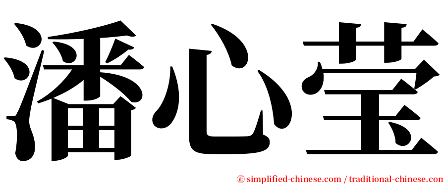 潘心莹 serif font