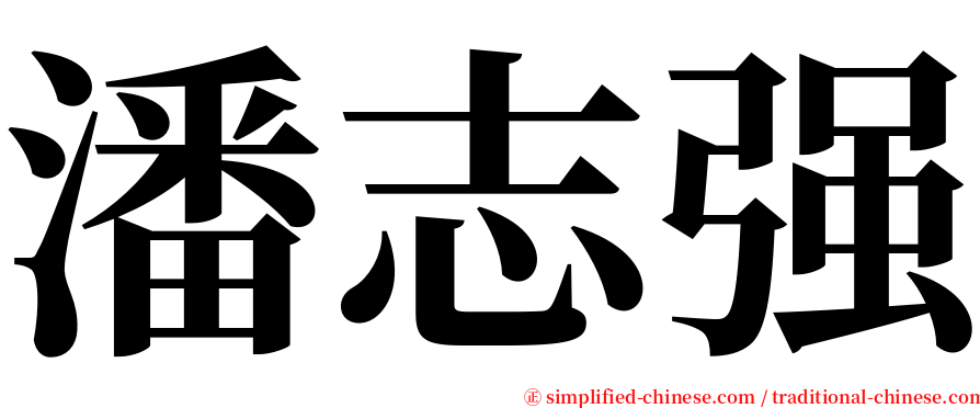 潘志强 serif font