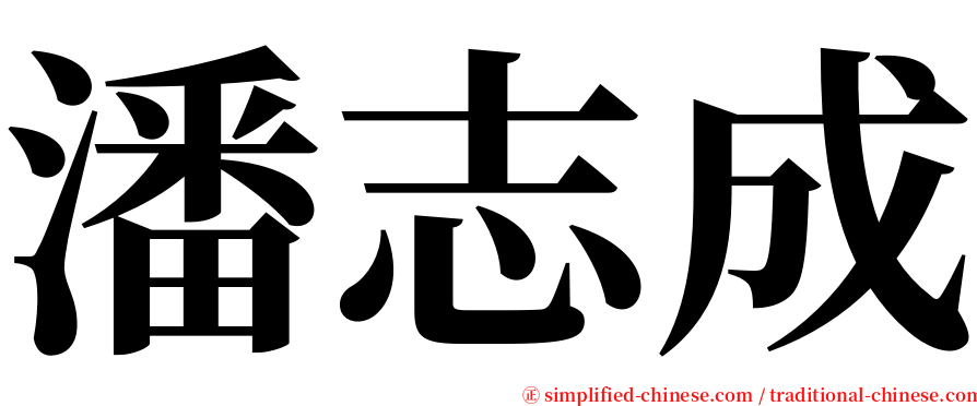 潘志成 serif font