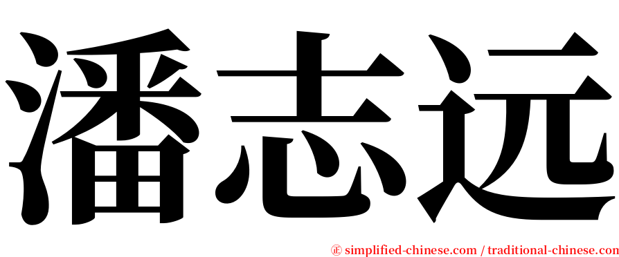 潘志远 serif font