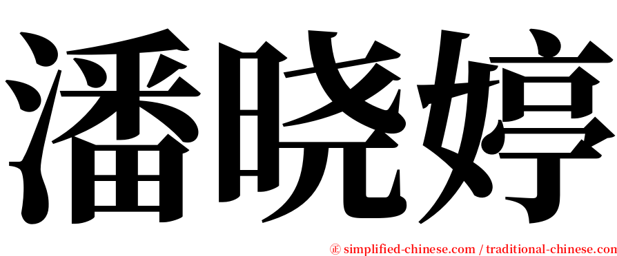 潘晓婷 serif font