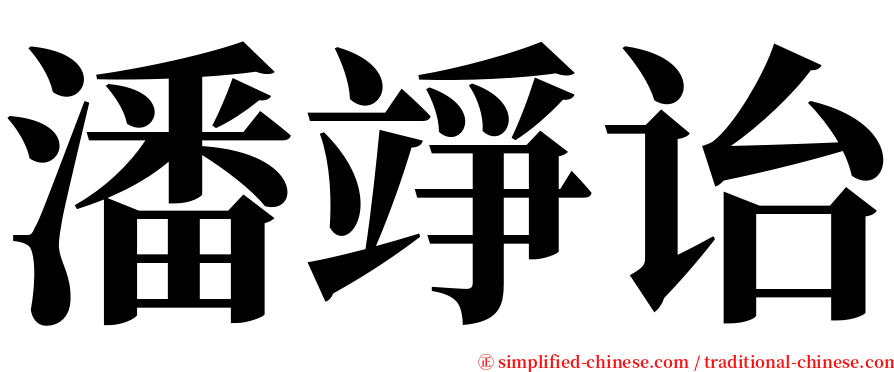 潘竫诒 serif font