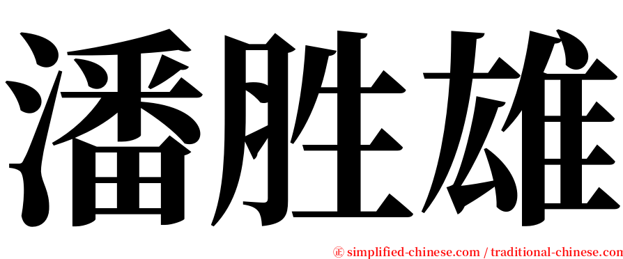 潘胜雄 serif font