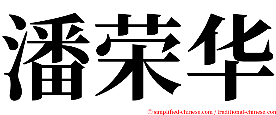 潘荣华 serif font