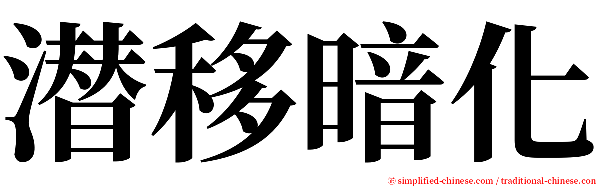 潜移暗化 serif font