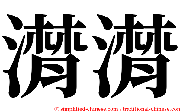 潸潸 serif font