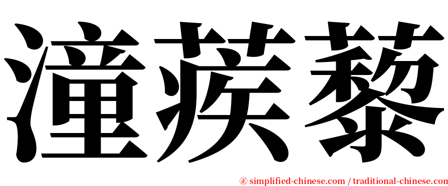 潼蒺藜 serif font