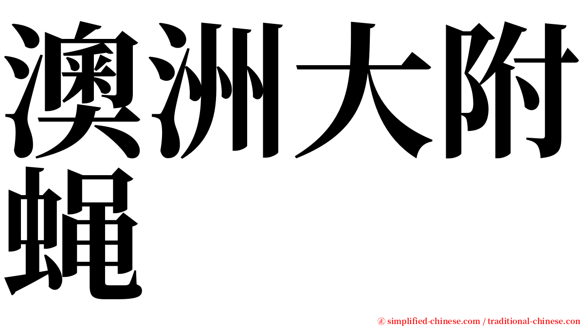 澳洲大附蝇 serif font