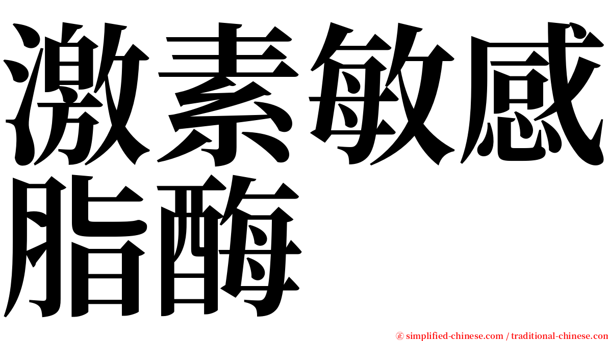 激素敏感脂酶 serif font