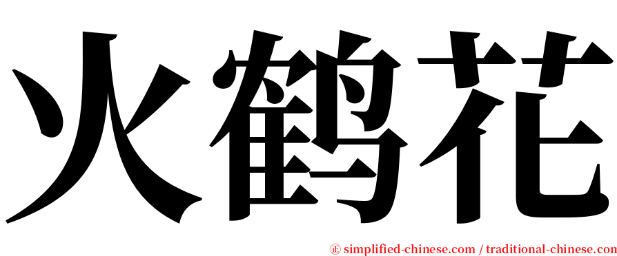 火鹤花 serif font