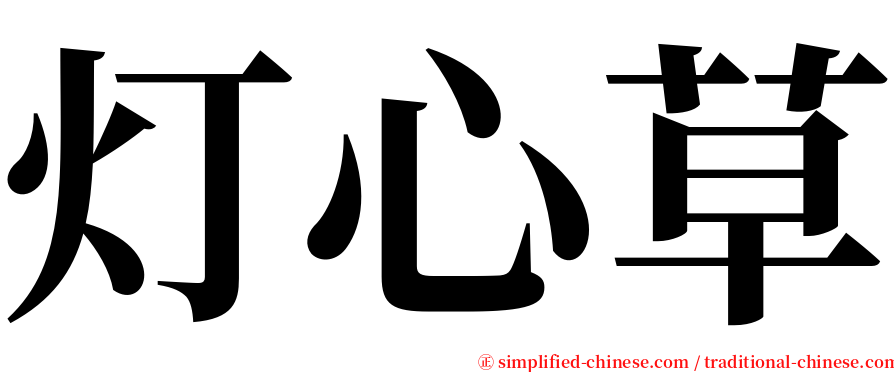 灯心草 serif font