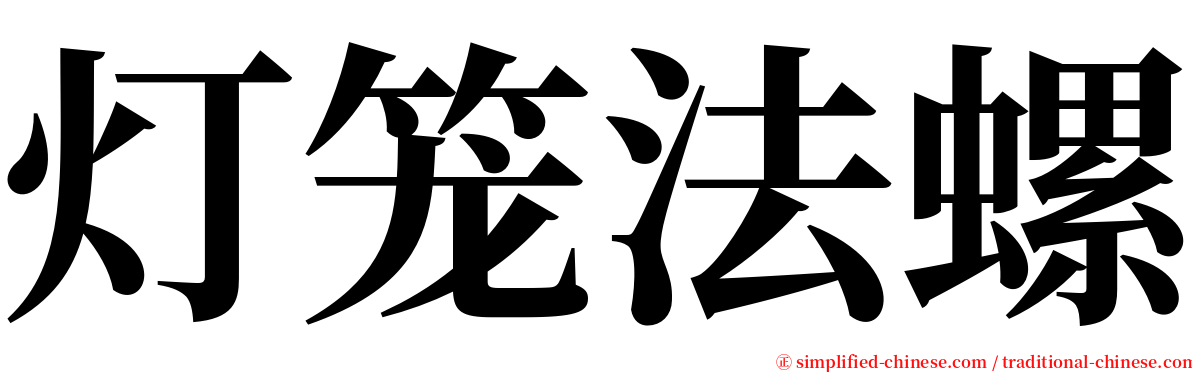 灯笼法螺 serif font