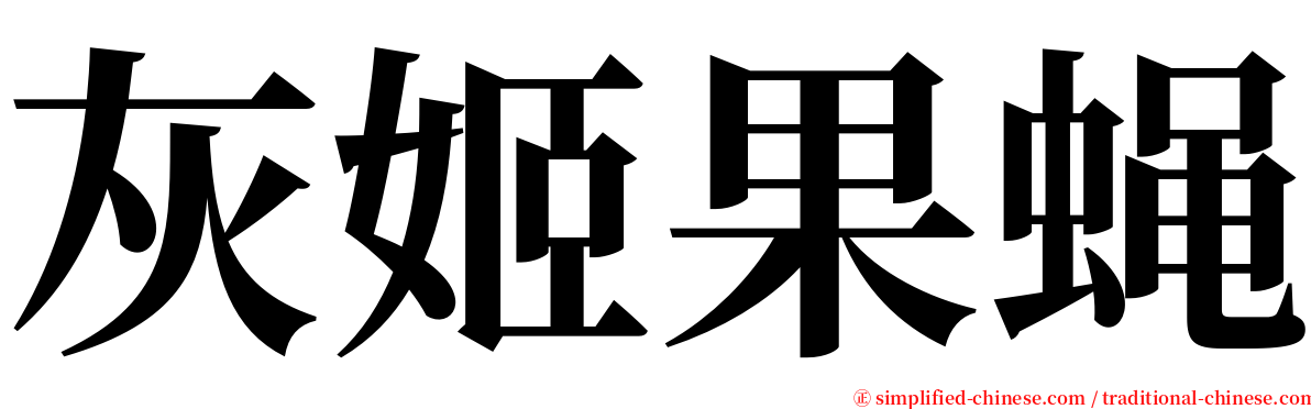 灰姬果蝇 serif font