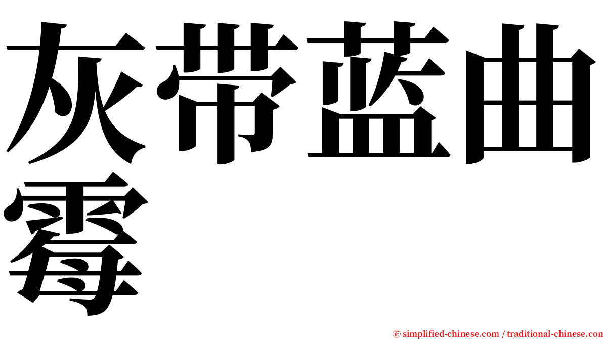 灰带蓝曲霉 serif font