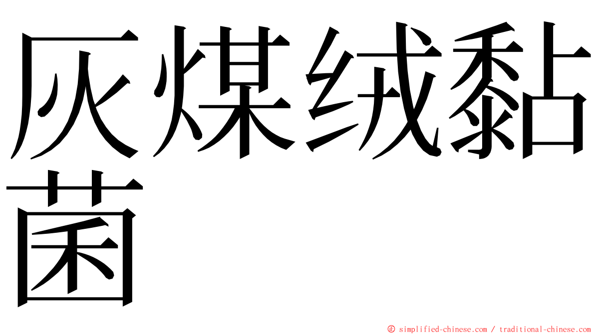 灰煤绒黏菌 ming font
