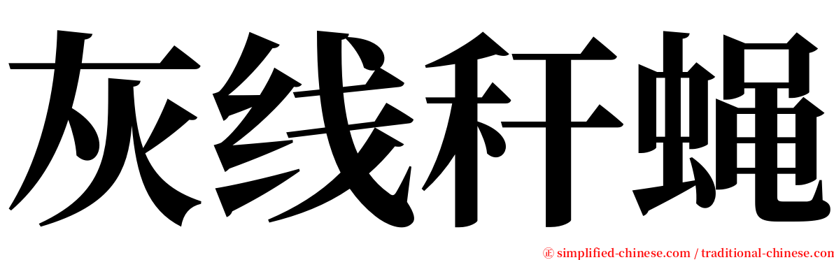 灰线秆蝇 serif font