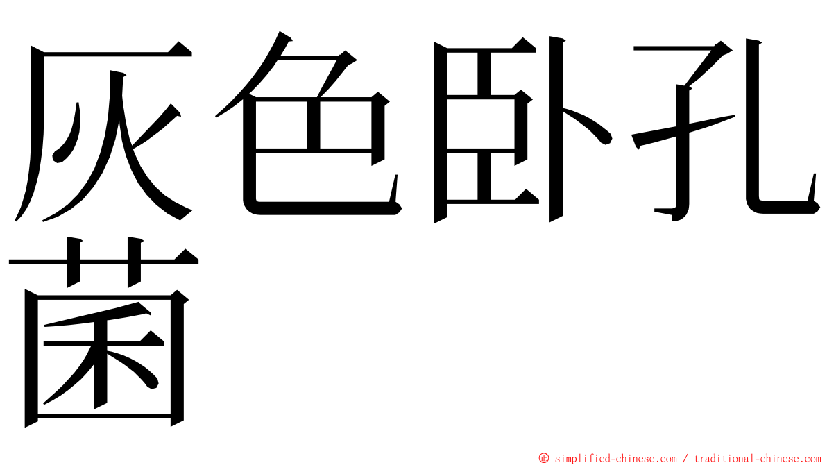 灰色卧孔菌 ming font