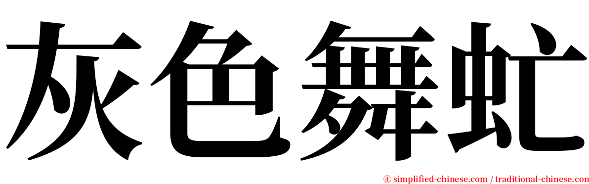 灰色舞虻 serif font