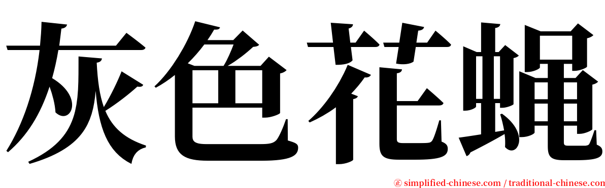 灰色花蝇 serif font